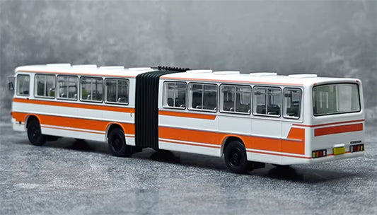 YAN BI DA Yangtze River CJ660B articulated bus Orange white 1:64 Car Pre-built Model view2
