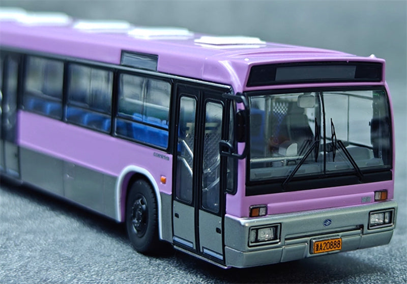 AUTO-GLIMPSE Huanghai DD6121HS City Bus Non air-conditioned version Purple 1:64 Bus Pre-built Model view9