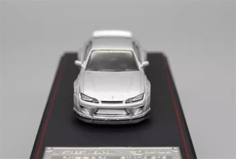 SW Nissan Slivia S15 Rocket Bunny Silver Limited Edition 299PCS ONLY 1:64 car Pre-built Model view6