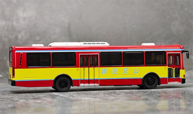Beijing Public Transport Flxible CFC6110GD 817 Route air-conditioned bus Red Yellow 1:64 Bus Pre-built Model view9