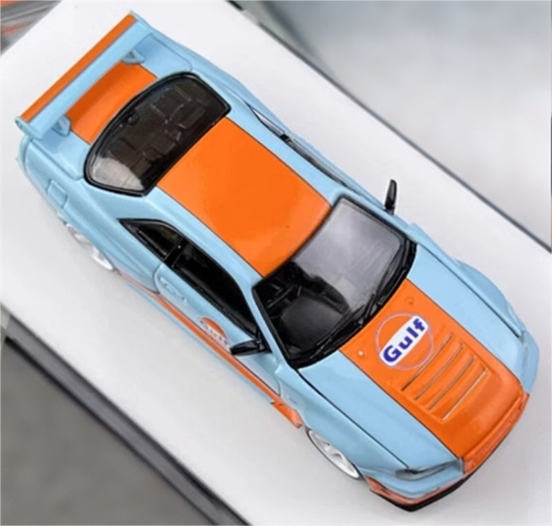 TimeMicro Nissan Skyline GT-R R34 Z-tune Gulf Livery Regular Version Limited Edition 999PCS ONLY 1:64 car Pre-built Model view4