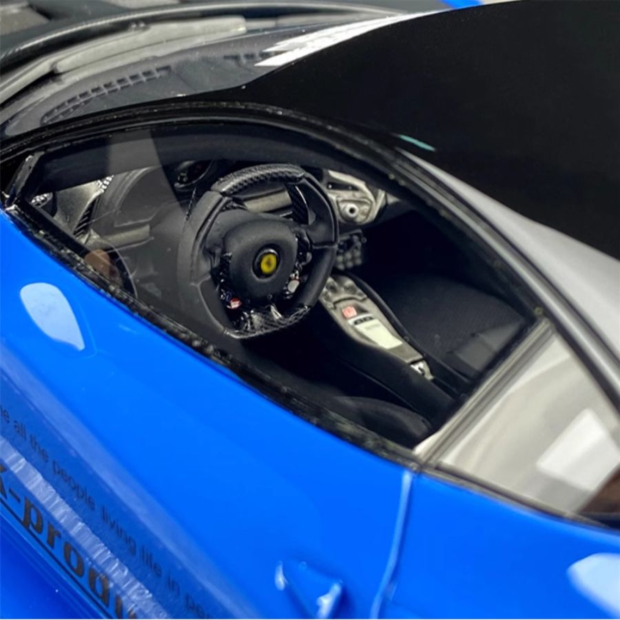 ARES MODEL Ferrari 458GT sports car Limited Edition Blue 1:18 Resin Car