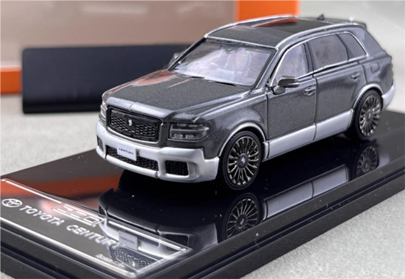 GCD Toyota Century 3rd Generation G70 SUV gray silver right hand drive 1:64 Car Pre-built Model view1