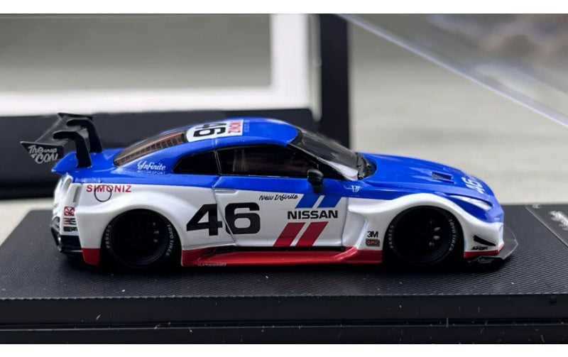 1:64 Nissan 35GT-RR  Blue and White 46 mymodelcollect  Limited Edition 999PCS ONLY DIECAST Model