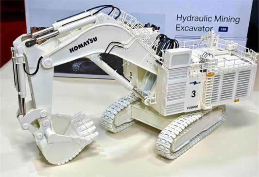 KOMATSU PC8000-6 Mining Excavator White Collector's Edition 1:50 Truck Pre-a Model