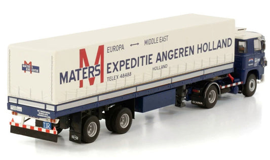 WSI SCANIA 1 SERIES 4X2 CURTAINSIDE TRAILER CLASSIC - 2 AXLE MATERS EXPEDITIE B.V. 1:50 Truck Pre-built Model
