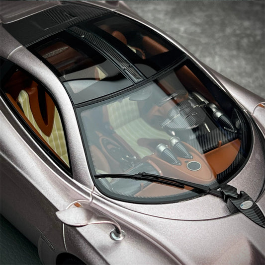BBR MODELS PAGANI HUAYRA CODALUNGA IRIDESCENT BRONZO AYMARA Leather base Limited Edition 200PCS ONLY 1:18 Car Pre-built Model view2