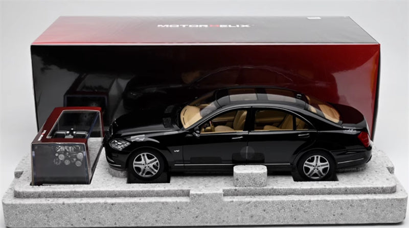 MOTORHELIX Mercedes Benz S-Class S600L W221 Fully Open black Beige interior Comes with engine Limited Edition 999PCS ONLY 1:18 Car Pre-built Model view11