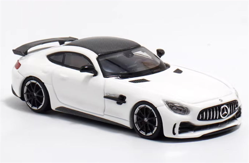 MJ Model 2017 Mercedes AMG GTR C190 First Generation Supercar Snow Mountain White Limited Edition 1000PCS Only 1:64 Car Pre-built Airliner Model Display view4