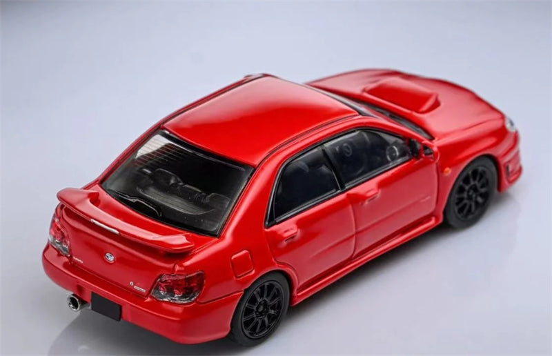 1:64 Subaru Impreza WRX STI 9th Generation Sedan  Red w/ Black Wheels Furuya DIECAST Model