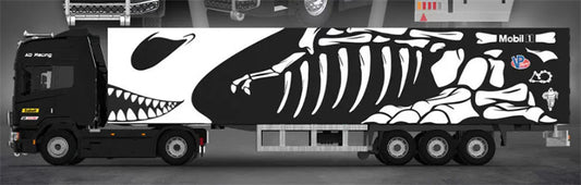 1:64 SCANIA Bone Dragon COOL.CAR DIECAST Trailer & Tractor Model