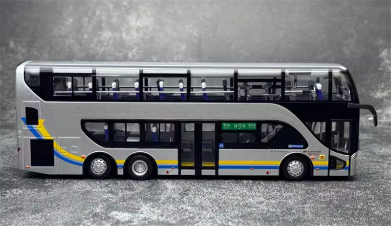 Beijing Public Transport Yaxing Double layered Special 9 Outer Ring Line 1:64 Bus Pre-built Model view4