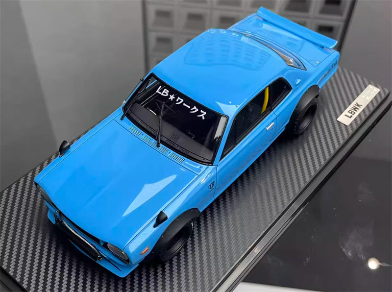 IGNITION MODEL Nissan GTR KPGC10 Blue Limited Edition 360PCS ONLY 1:18 Car Pre-built Model view3