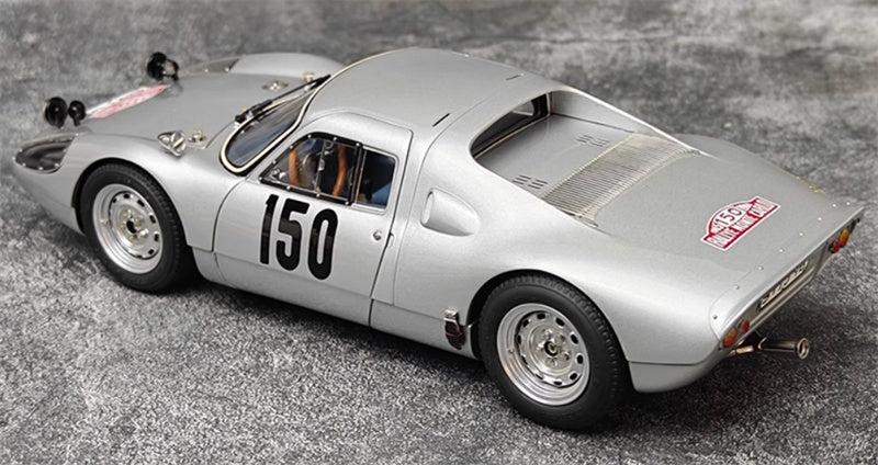 CMC Porsche 904 Carrera GTS Rally Monte Carlo 1965 Bohringer #150 silver Limited Edition 1500PCS ONLY 1:18 Car Pre-built Model view3