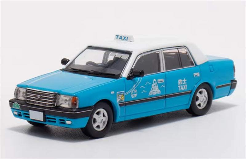 LMLF MODEL Toyota Crown Comfort Hong Kong Lantau Island Taxi Blue 1:64 Car Pre-built Model view1