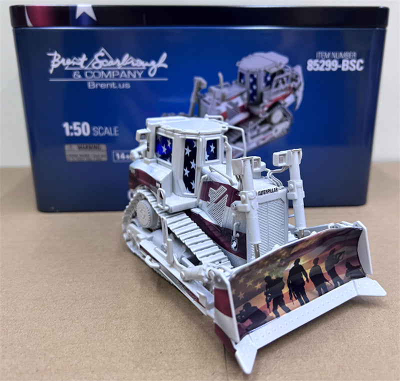 CATERPILLAR D8T Dozer with Special Patriotic Decoration Brent version Limited Collector's Edition 1:50 Truck Pre-built Model