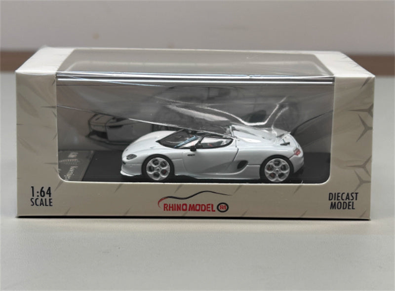 Rhino Model Koenigsegg CC850 Supercar Limited Edition 999PCS ONLY white 1:64 Car Pre-built Model view9