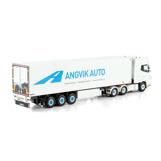 1:50 DAF ANGVIK AUTO XG + 6X2 REEFER TRAILER 3 AXLE WSI  White Diecast Model
