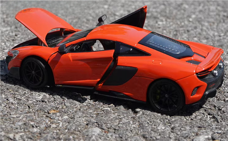 1:24 Mclaren 675LT supercar  orange-red  WELLY  DIECAST Car Model