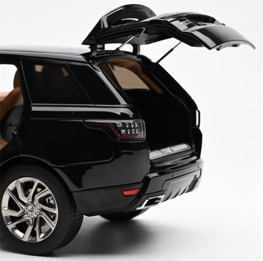 WHELART Range Rover Sport 2018 black - Silver wheels 1:18 Car Pre-built Model view2