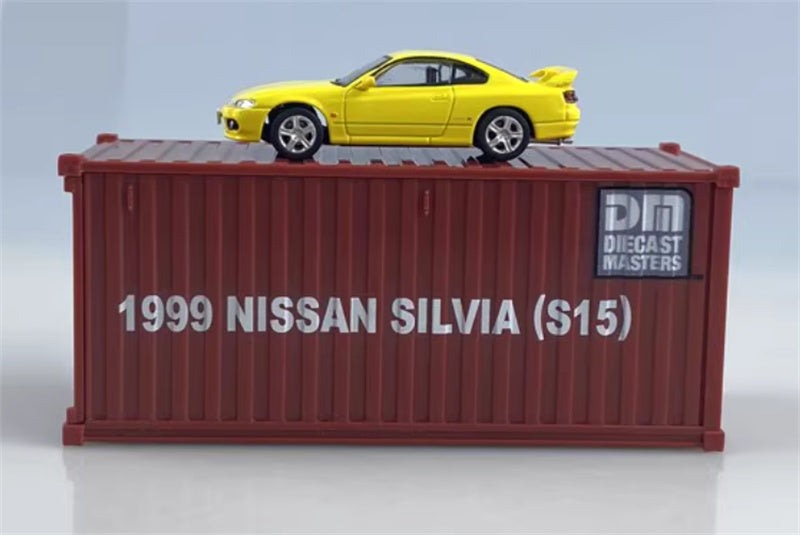 CATERPILLAR NISSAN SILVIA S15 car yellow left-hand drive 1:64 Car Pre-built Model