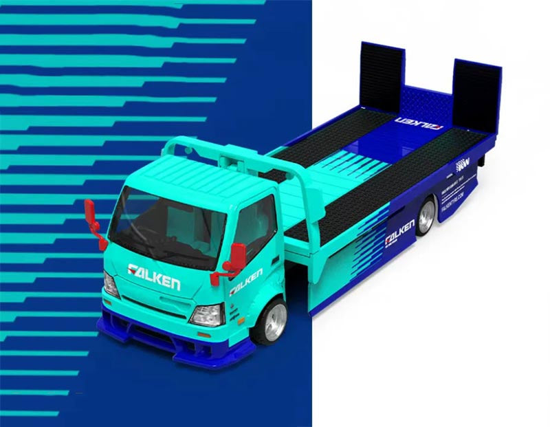 1:64 Hino H300 Falken Cyan Blue COOL.CAR DIECAST Model