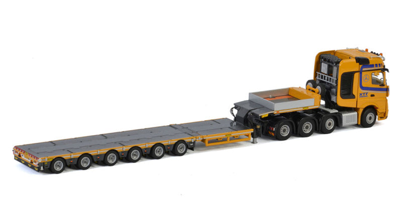 WSI ACTROS MP4 SLT GIGA SPACE 8X4 LOW LOADER - 6 AXLE KTF Harlingen 1:50 Truck Pre-built Model
