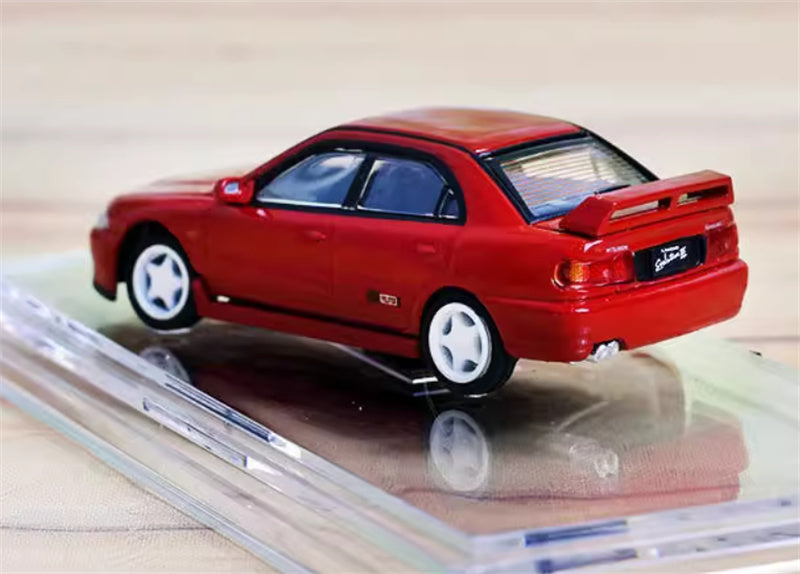 BM Creations MITSUBISHI LANCER EVO II LEFT HAND DRIVE Red 1:64 Car Pre-built Model