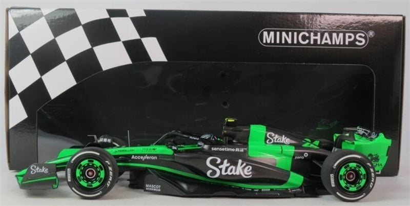 1:18  Stake Kick Sauber C44 Zhou #24 GP 2024 Green  MINICHAMPS  Resin Car Model