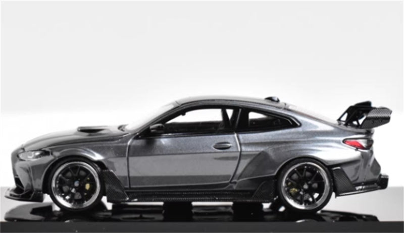 1:64 BMW G82 M4 ADRO BODY KIT Widebody Titanium Steel Grey SW DIECAST Limited Edition 500pcs ONLY Model