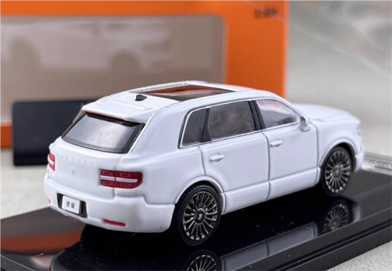 GCD Toyota Century 3rd Generation G70 SUV white left hand drive 1:64 Car Pre-built Model view4