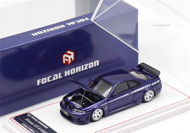 Focal Horizon Nissan Skyline GT-R R33 Nismo 400R Deep Blue Limited Edition 999PCS ONLY 1:64 Car Pre-built Model view9