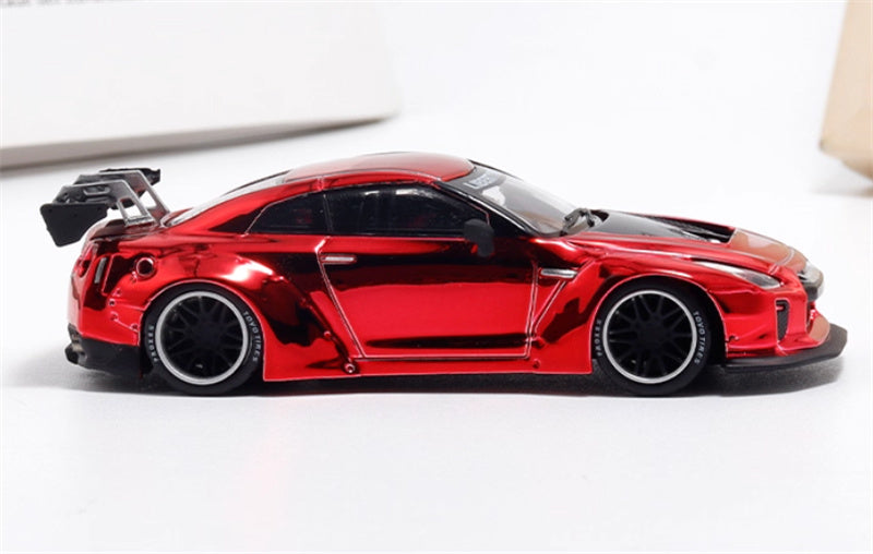 mymodelcollect Nissan GT-R R35 LBWK Limited Edition Electroplating Red 1:64 Car Pre-built Model view5