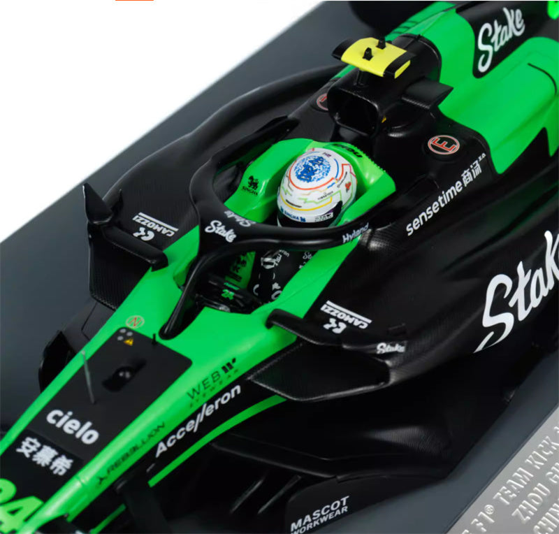 1:18  Stake Kick Sauber C44 #24 Zhou China GP 2024 Green  MINICHAMPS Limited Edition 888PCS ONLY Resin Car Model