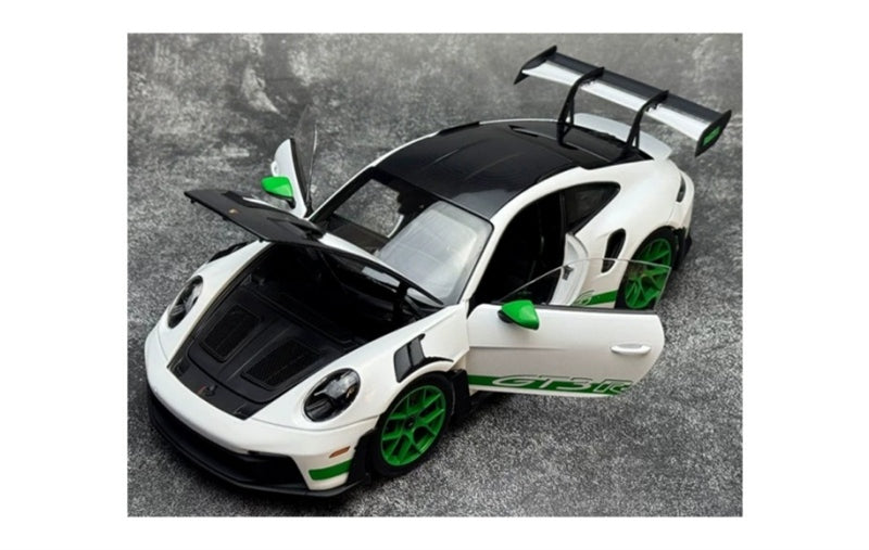 1:18 Porsche 911 992 GT3 RS  White - Carbon Cover - Green Wheel NOREV   DIECAST Model