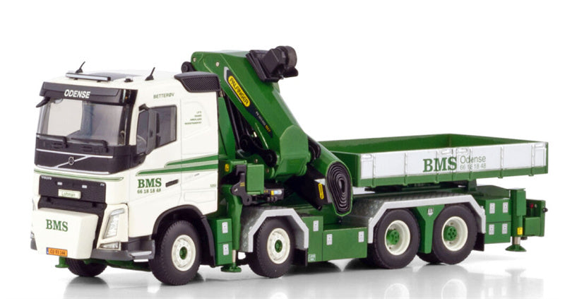 WSI VOLVO FH4 SLEEPER CAB 8X4 WITH PALFINGER PK 165.002 TEC 7 + JIB BMS Odsense A/S 1:50 Model
