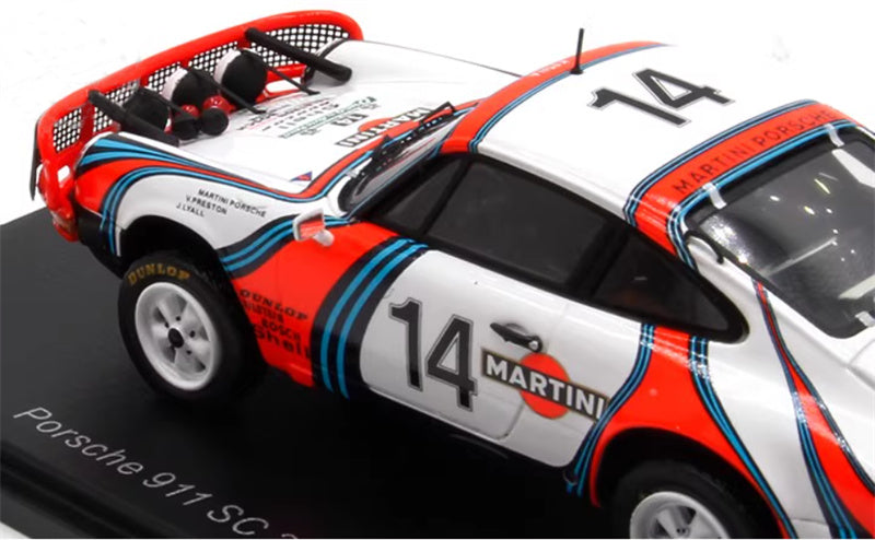 Spark Porsche 911 SC 3.0 #14 2nd Safari Rally 1978 V.Preston Jr.-J.Lyall 1:43 Car Pre-built Model view9