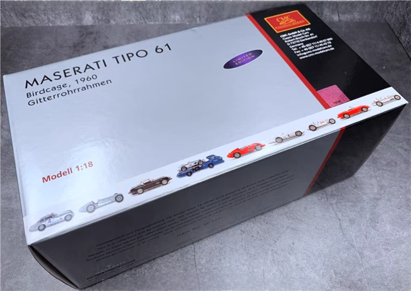 CMC Maserati Tipo 61 Birdcage Spaceframe 1960 Limited Edition 1:18 Car Pre-built Model view6