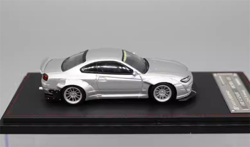 SW Nissan Slivia S15 Rocket Bunny Silver Limited Edition 299PCS ONLY 1:64 car Pre-built Model view5