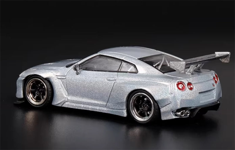 DOT Nissan GT-R R35 Pandem Rocket Bunny Magic Colour white 1:64 Car Pre-built Model