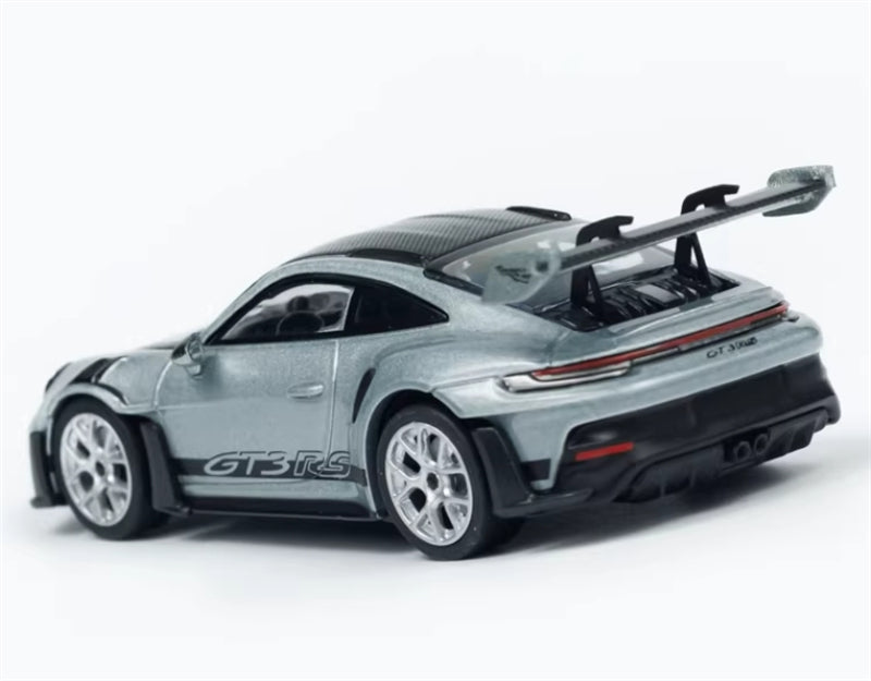 MINICHAMPS Porsche 911 GT3 RS 2024 Light Silver with Silver Wheels Limited Edition 1:64 Car Pre-built Model