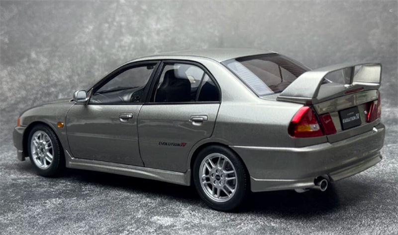 1:18 Mitsubishi Lancer Evolution IV  Steel Silver Grey MOTORHELIX Limited Edition 499PCS ONLY DIECAST Model