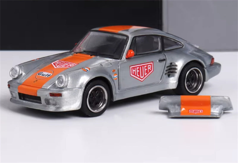 Master Porsche 911 930 Turbo Black Bird HEC exhibition limited GULF varnish 1:64 Car Pre-built Airliner Model Display view1