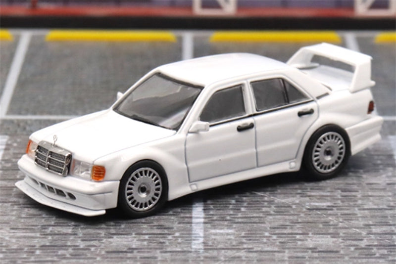 SEEKER Mercedes Benz 190E 2.5-16 Evolution White 1:64 Car Pre-built Model view1