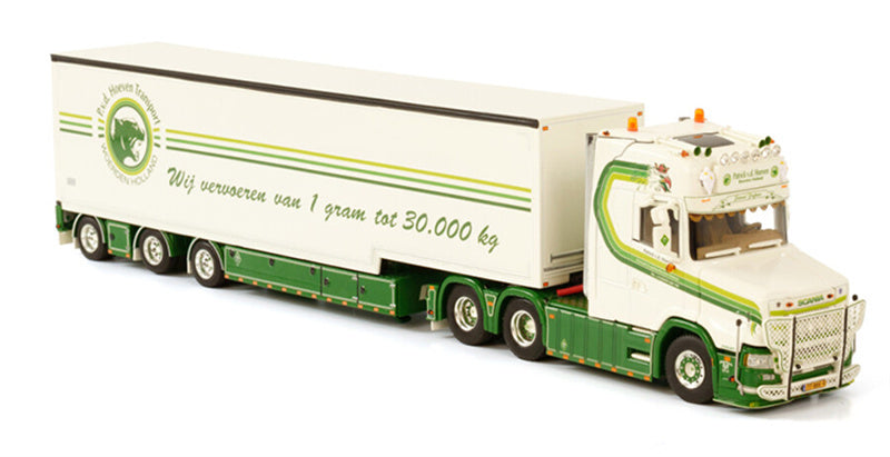 WSI VLASTUIN TORPEDO 6X2 TAG AXLE SEMI BOX TRAILER - 3 AXLE PATRICK V.D. HOEVEN 1:50 DIECAST Truck Lorry