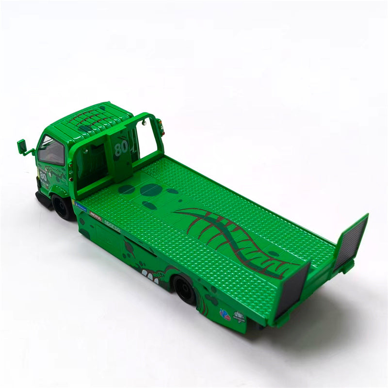 1:64 Hino H300 Dinosaur Painting Green Mega Gear DIECAST Model