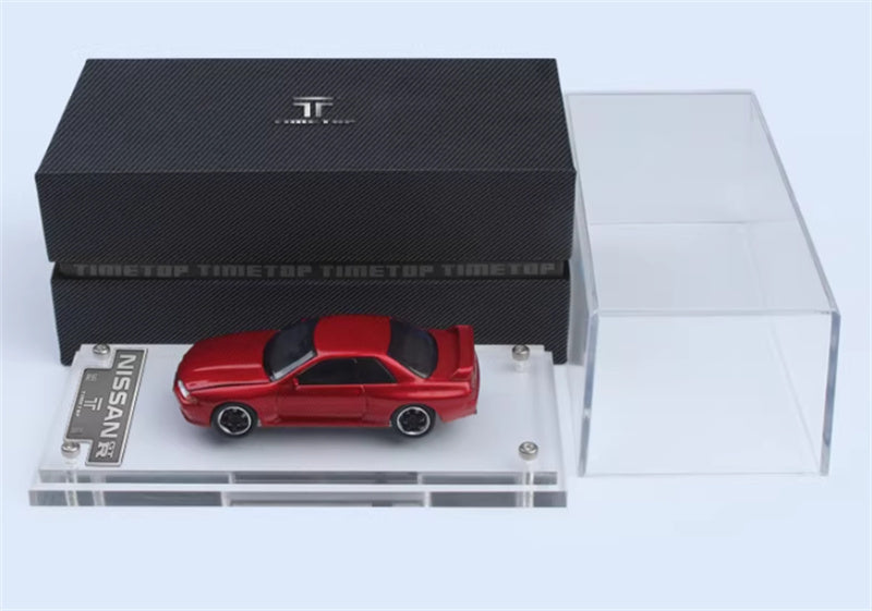 TIME TOP Nissan GTR All Carbon Edition Metal Red - Gift Box Edition Limited Edition 999PCS ONLY 1:64 Car Pre-built Model view4