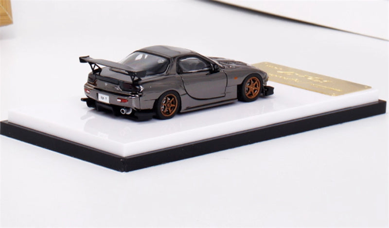 mymodelcollect Mazda RX-7 FD3S gray 1:64 Car Pre-built Model view4