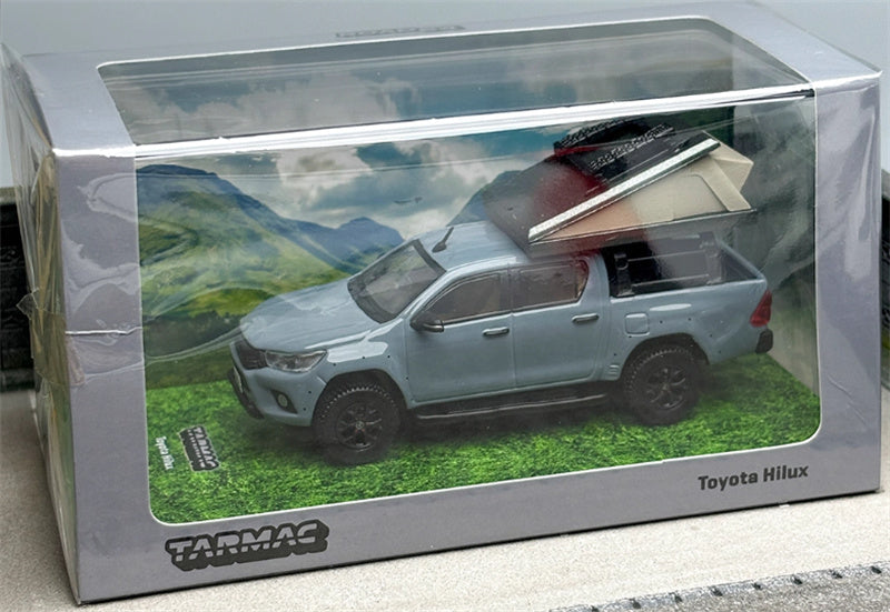 Tarmac Works Toyota Hilux pickup Camping Edition grey 1:64 Car Pre-built Model view8