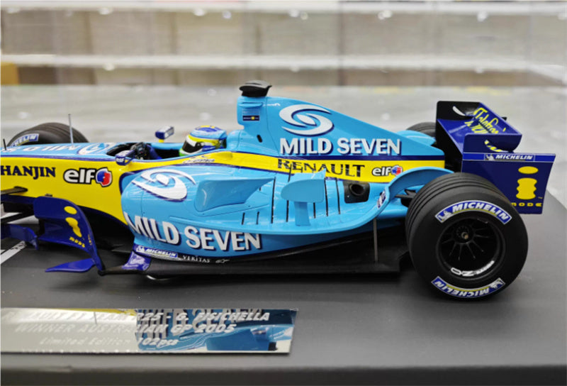 MINICHAMPS Renault R25 Fisichella Winner Australian GP 2005 #6 Limited Edition 102PCS ONLY Telefonica elf Hanjin Michelin Mild Seven 1:18 Car Pre-built Model view4